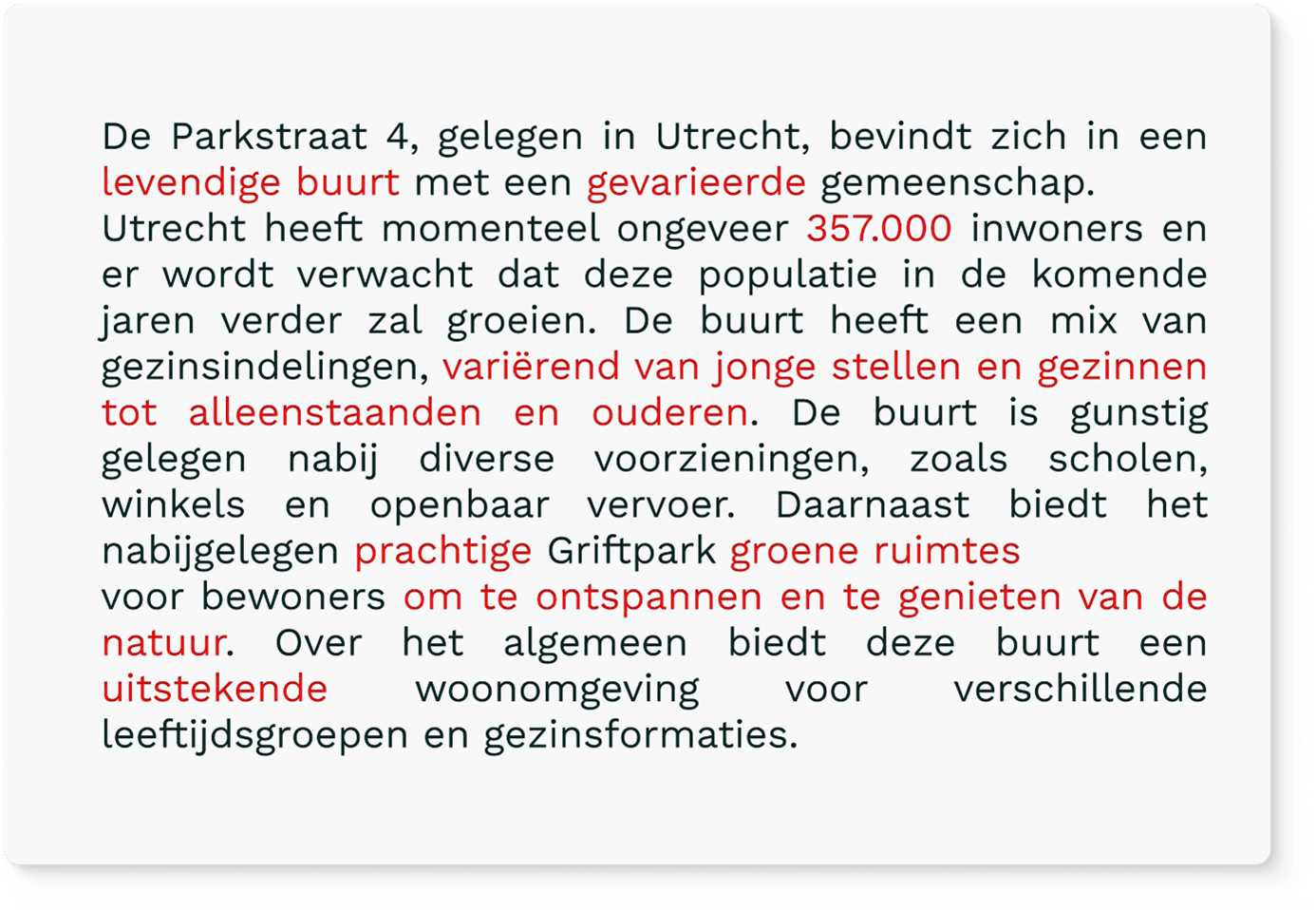 Afbeelding met tekst voor taxatierapport parkstraat 4